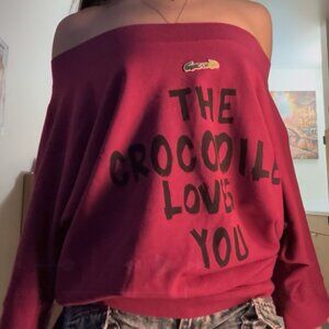 LACOSTE + MALANDRINO "Crocodile Loves You" Over Sized Tunic/Top XS